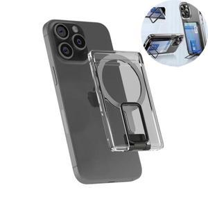 투명 마그네틱 카드홀더 지갑 케이스, 맥세이프 카드 슬롯 포켓, 아이폰 15, 16, 14, 13, 12 프로 맥스,  S