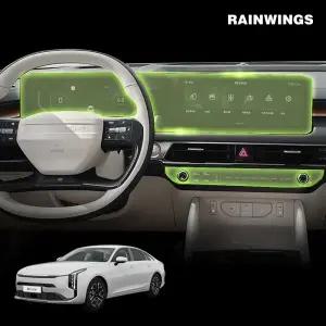 레인윙스 기아 더뉴 K8 GL3 FL 내비게이션 공조기 필름 세트 고광택AR 지문방지AG