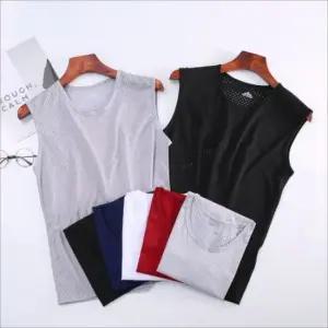 아이스 여름 나시 민소매 통기성 메쉬 좋은 운동 남자 남자런닝 남자반팔티