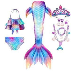 인어공주 의상 꼬리 주니어 세트 레몬 파티 촬영 유리 공주 슈트 무대 인어쇼의상 분장