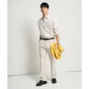 매장정품 빈폴 BEANPOLE MEN 약브러쉬드 트윌 솔리드 셔츠 아이보리 BC6164C110 212840