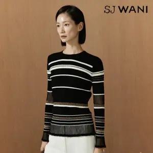[SJ WANI]26SS 시어 스트라이프 니트 풀오버 1종