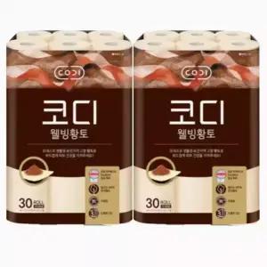 코디 웰빙황토 30m 30롤 2팩