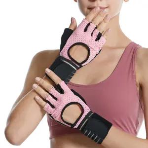 스포츠 장갑 헬스 스피닝 메쉬 M 핑크 웨이트 손목보호