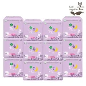 유기농 순면 생리대 오씨본 입는 오버나이트 중형 8P 12팩