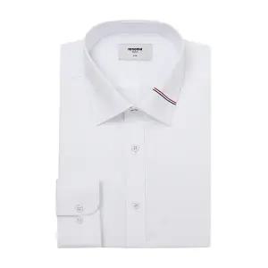 [롯데백화점]레노마 긴팔 카라 커프스 삼색자수포인트 면 스판소재 슬림핏 (RPSSL0105WH)