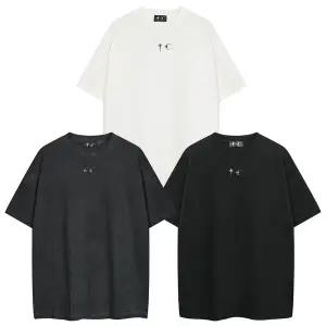 반팔니트 니트반티 니트티셔츠 반니트 루즈핏 스트릿 스타일 코튼 크루넥 반팔 티셔츠 남자 남성 THUG CLUB