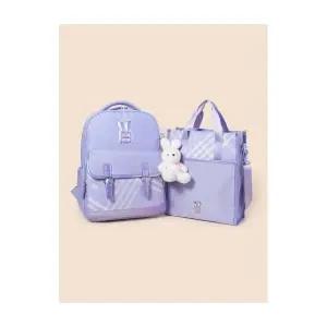 매장정품 [빈폴키즈]코어 체크 여아 책가방 세트 - 라이트 퍼플 244653
