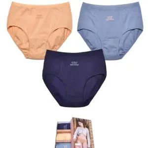 샘방지 코팅 러뷰디 위생팬티 3매입여성속옷 여자 여성용 심플 삼각 면팬티 여성