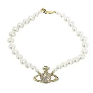 [비비안웨스트우드] 원 로우 펄 바스 릴리프 초커 목걸이 골드 152782079