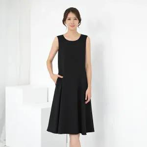 엄마옷 모슬린 엄마옷 라운드 무지 나시 정장 원피스 613HJK210 중년여성/50대/60대/70대/빅사이즈/할머니