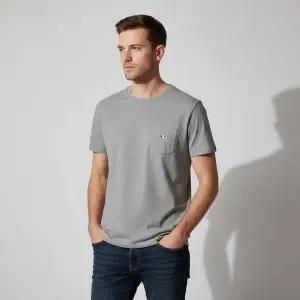 [메종키츠네] 트리컬러 폭스 코튼 여성 티셔츠 그레이 151167782