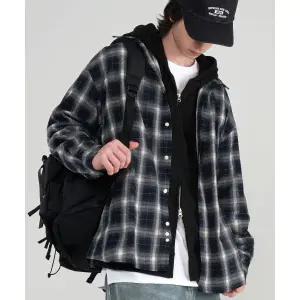 언탭트스튜디오 시티보이 빅 오버핏 플레이드 체크 셔츠 3Color 1985044