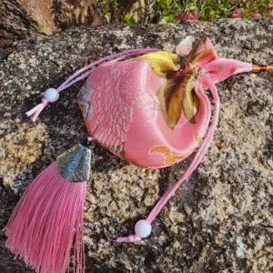 전통 태슬 복주머니 비단 조리개 선물용 미니 부적 파우치