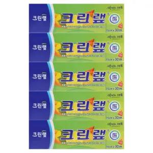 크린랩 음식랩 전자레인지랩 15cmX30m 5개