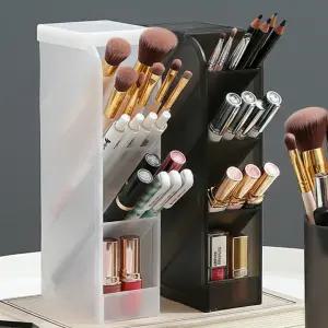 화장품 정리함 화장대 수납함 정리 트레이 통 빗 브러쉬 꽂이 립스틱 퍼프 면봉 보관 수납
