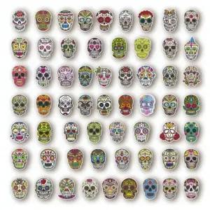 다이어리 팬시 스티커 해골 할로윈 호러 스컬 60종 다이어리스티커