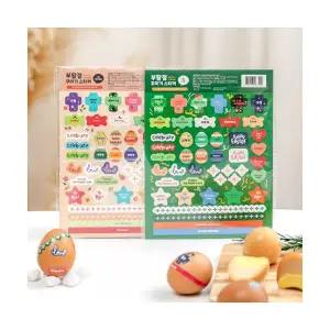 부활절계란포장지 고집부활절 꾸미기스티커 디자인2종랜덤 1매 부활절포장용품 부활절달걀포장지