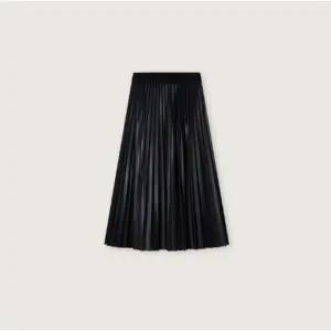 페이크레더 롱 플리츠스커트 RMWHF4TR21