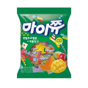 크라운 마이쮸(대용량) 캔털루프멜론+애플망고 트위스트 284g X4개