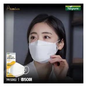 뉴네퓨어 프리미엄 황사방역마스크 KF94 대형 50매 화이트