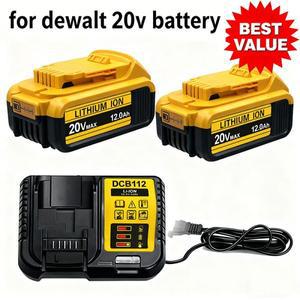 [배터리 호환용  충전기 세트] dewalt 호환용 20V MAX XR DCB205 6.0Ah/8.0Ah/12.0Ah 리튬
