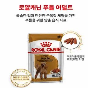 로얄캐닌 독파우치 푸들어덜트 85g 1박스(12개)