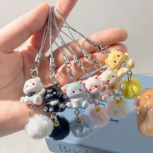 NEW 달고양이 폰줄 고리 기본 스타일 고양이 핸드폰줄 스마트폰줄 스마트폰줄 휴대폰 핸드폰