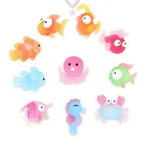 수조 장식 미니어처 해양 생물 모형 어린이 목욕 놀이 장난감 귀여운 동물 피규어