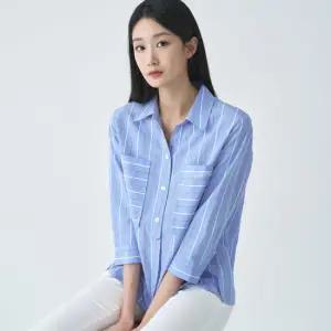 [지센] 여성 멀티스트라이프 포켓 셔츠 LCWSO322_SB