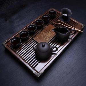 고급 중국 도자기 찻잔 세트 다도 스트레이너 퍼플 쿵푸 차 DG50TS