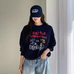 [핑크시슬리] 네버럽 루즈 맨투맨