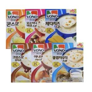 보노 스프 6개(콘1 버섯1 체다1 크림1 어니언1 클램차우더1)