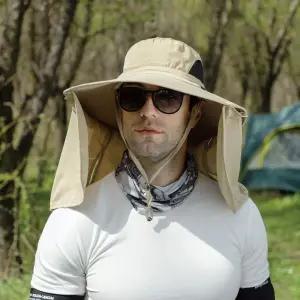 햇빛 차단 정글 자외선썹캡 왕챙 여성여름 얼굴 아웃도어 등산 농부 [fACB5BF]