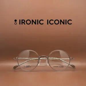 아이로닉아이코닉 IR3238 C6M 무광 투명올리브 원형 코눌림적은 가벼운 뿔테 티타늄안경 IRONICICONIC 버밀리언컬렉션