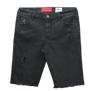 [택가 128,000원] 앤드류허쉬 여성 인디언 하프 데님팬츠 AGW-237BK