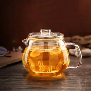 (로하티)순수 내열유리 차포트(500ml) 포트 투명 주전자 거름망