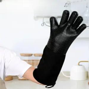 방염 장갑 실리콘 튀김기 고무 냄비 화상 오븐 방지