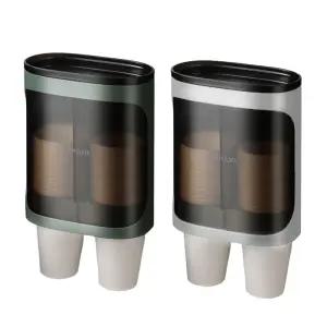 주방 인테리어 선반형 듀얼 종이컵 보관 홀더 2구 종이컵디스펜서