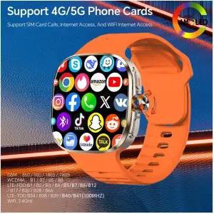 호환  5G 셀룰러 버전 스마트 워치 M99 안드로이드 스마트워치 190    회전식 카메라 NFC 나침반 IP67 방수