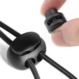 새로운 10개입 코드락 플라스틱 스토퍼 코드 엔드 토글 클립 버클 버튼 블랙 프로스트 신발끈 스포츠웨어