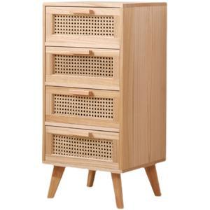 캐비닛 앤틱 원목라탄수납장 다용도 서랍 인테리 등나무컬러 5칸