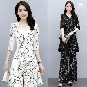 [비니브] 드로잉 패턴 투피스