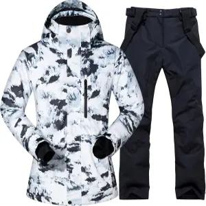 리이옐레 남성 스키 재킷 바지 겨울 따뜻한 방풍 방수 야외 스포츠 스노보드 코트 스키복