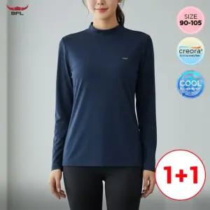 [1+1]BFL 여성 올시즌 크레오라 반목폴라 냉감 골프 이너티셔츠 S2FPTS-101W
