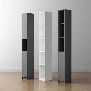 틈새장 흰색 도어 틈새수납장 3단책장 키큰수납장 슬림 틈새