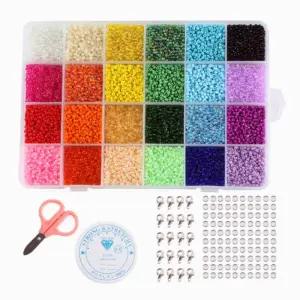 컬러 시드비즈세트 2MM 24색 목걸이 비즈팔찌DIY키트 팔찌