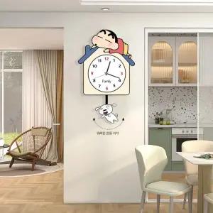 짱구 벽시계 캐릭터 모던 벽걸이 거실 원형 어린이방 사무실