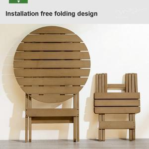 원목 정원 가구 세트 파티오 접이식 휴대용 야외 및 테라스 테이블 의자, homful