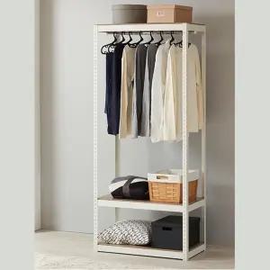 원룸옷방 무볼트 3단 조립식 시스템 옷행거 좁은공간 스탠딩옷 학생방 긴옷